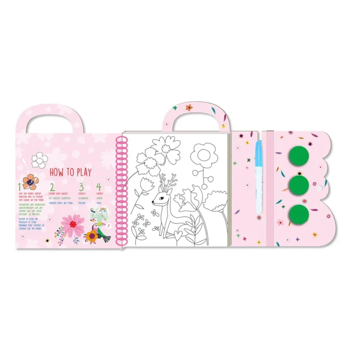 AVENIR Magic Water Painting – Magic Garden, Βιβλίο Μαγικής Ζωγραφικής με Μαρκαδόρο Νερού - Image 3