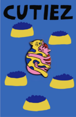 REDY - Εμαγιέ καρφίτσα Kitties