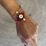 Χειροποίητο Βραχιόλι Μαρτάκι με διακοσμητική Πέρλα