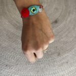 Χειροποίητο Βραχιόλι Μαρτάκι με ασημί λεπτομέρεια