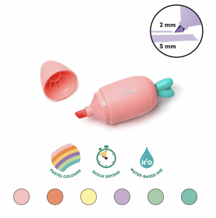 Legami Μαρκαδόροι Υπογράμμισης Carrate Team | 6 Τεμάχια - Image 3